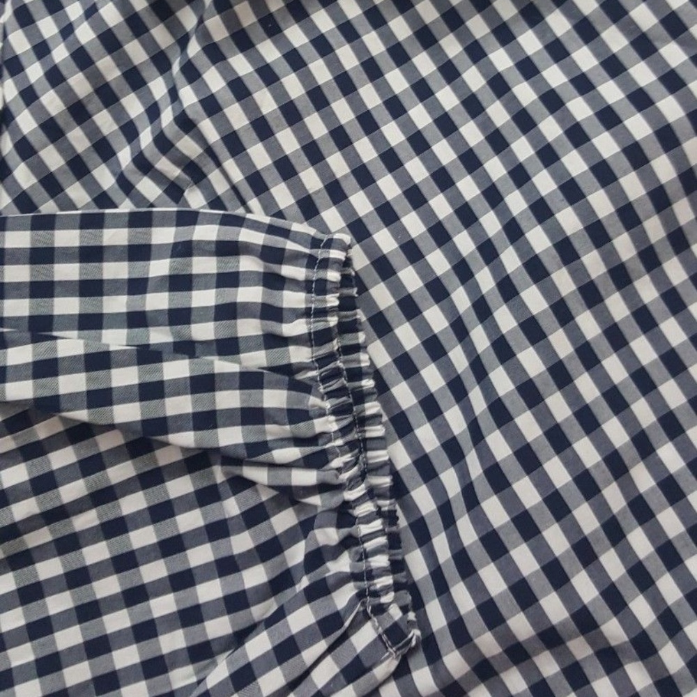 ⛔sold⛔J Crew Gingham One Shoulder Ruffle Blouse - Picture 4 of 7
